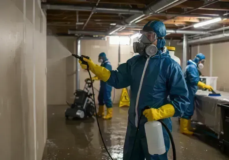 Basement Sanitization and Antimicrobial Treatment process in Pflugerville, TX